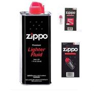 2 X Zippo Lighter Fluid Fuel Petrol 125ml Tin + Wick + 6 Flints