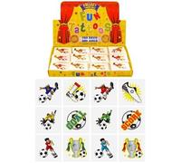 2 X12 Mini Football Temporary Tattoos Boys Party Bag & Stocking Fillers