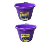 2 XAirflow Heavy Duty Invincible Builders Bucket -3 Gallon / 15 Litre - Strong Handle & Calibrated Markings - Multi-Purpose Mixing, Gardening,Farm&Construction Use-Pack of 1 to 5-Multi Colours_Purple