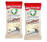 2 XGreen Shield Conditioning Leather Surface Wipes 70 Pack - Extra Large Wipes