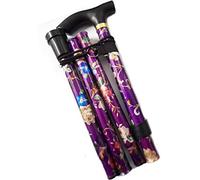 2 XWorld Smallest Folding Walking Stick - Purple Floral
