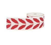 2 Yard Fabric Ribbon Leaf Decorative Ribbon Roll 1in 25mm Width for Flower Bouquet Gift Wrappings Party Wedding Decors Handmade