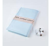 2 Yard Light Blue Fabric Cotton Fabric Sold by the Metre 100% Cotton Fabric Patchwork Decorative Fabric 1.5 Metres Wide Fabric Light Blue Soft Embroidery Quilting Material for Sewing Material Clothing