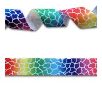 2 Yards (1.82 metres) Animal Print Giraffe Rainbow Grosgrain Ribbon 38mm Wide, Ideal for Craft Projects, Scrapbooking etc.