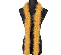 2 Yards 20G Fluffy Marabou Camel Feather Boa for DIY Craft Sewing Trim Home Wedding Party Christmas Decoration