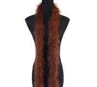 2 Yards 20G Fluffy Marabou Coffee Feather Boa for DIY Craft Sewing Trim Home Wedding Party Christmas Decoration