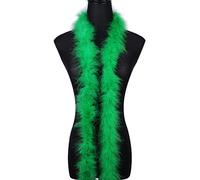 2 Yards 20G Fluffy Marabou Green Feather Boa for DIY Craft Sewing Trim Home Wedding Party Christmas Decoration