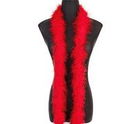 2 Yards 20G Fluffy Marabou Red Feather Boa for DIY Craft Sewing Trim Home Wedding Party Christmas Decoration