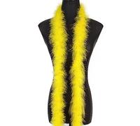 2 Yards 20G Fluffy Marabou Yellow Feather Boa for DIY Craft Sewing Trim Home Wedding Party Christmas Decoration