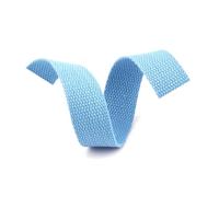 2 Yards 25mm Poly-Cotton Hand Strap with Bead Pattern - Durable Fabric Ribbon for DIY Projects,Light Blue,One Size