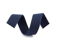 2 Yards 25mm Poly-Cotton Hand Strap with Bead Pattern - Durable Fabric Ribbon for DIY Projects,Navy Blue,One Size