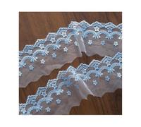 2 Yards Embroidered Lace Floral Edge Trim Ribbon Trimmings Clothes Gift Wrapping Decoration Applique DIY Sewing Crafts (Model 30 7cm Wide)