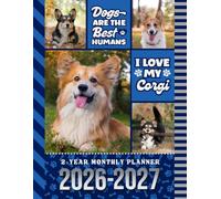 2-Year Monthly Planner 2026-2027: 8.5x11 Dated Organizer With 100 Blank College-Ruled Notebook Pages Combo / 24-Month Schedule / Pembroke Welsh Corgi Dog Art Pattern Cover