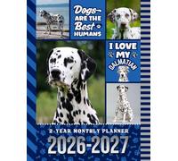 2-Year Monthly Planner 2026-2027: 8.5x11 Dated Organizer With 100 Blank College-Ruled Notebook Pages Combo / 24-Month Schedule / Dalmatian Dog Art Pattern Cover