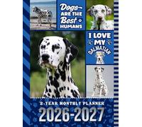 2-Year Monthly Planner 2026-2027: Hardcover / 8.5x11 Dated Organizer With 100 Blank College-Ruled Notebook Pages Combo / 24-Month Schedule / Dalmatian Dog Art Pattern Cover