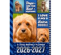 2-Year Monthly Planner 2026-2027: Hardcover / 8.5x11 Dated Organizer With 100 Blank College-Ruled Notebook Pages Combo / 24-Month Schedule / Labradoodle Dog Art Pattern Cover