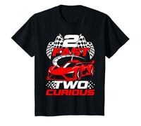 2 Year Old 2nd Birthday Two Fast Red Racecar 2 Curious T-Shirt