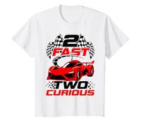 2 Year Old 2nd Birthday Two Fast Red Racecar 2 Curious T-Shirt
