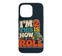 2 Year Old Tractor Boy Farm 2nd Birthday Farmer Case for iPhone 14 Pro Max