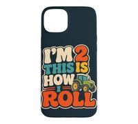 2 Year Old Tractor Boy Farm 2nd Birthday Farmer Case for iPhone 15 Plus
