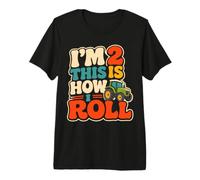 2 Year Old Tractor Boy Farm 2nd Birthday Farmer Premium T-Shirt