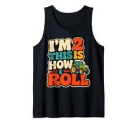 2 Year Old Tractor Boy Farm 2nd Birthday Farmer Tank Top