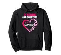 2 Years And Counting I'm A Breast Cancer Survivor Fight Win Pullover Hoodie