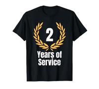 2 Years of Service 2nd Anniversary Funny Work Jubilee T-Shirt