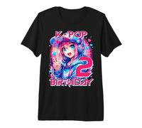 2 Years Old 2nd Birthday K pop Kids This Girl Loving K-pop Premium T-Shirt
