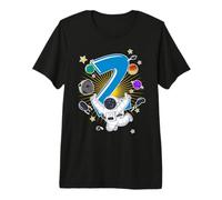 2 Years Old Astronaut 2nd Birthday Space Rocket Boy Premium T-Shirt