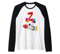 2 Years Old Astronaut 2nd Birthday Space Rocket Boy Raglan Baseball Tee
