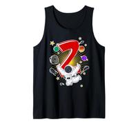 2 Years Old Astronaut 2nd Birthday Space Rocket Boy Tank Top