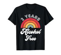2 Years Sober Alcohol Free Sobriety Anniversary for Women Value Graphic T-Shirt, Men, Black, M