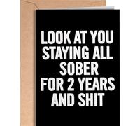 2 Years Sober Card - Soberversary Congratulations for Men or Women - AA Recovery Encouragement