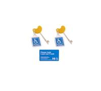 2 Yellow Radar Key with 2 Key Ring