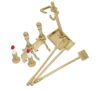 2 Zakka Mantel 1: 12 Scale, Realistic Candlestick Hearth Toy for Pretend Play Home Scene Decoration Miniature Accessories Adult Collector Model Building Supplies Victorian