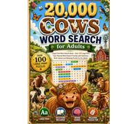 20,000 Cows Word Search for Adults: Large Print Word Search Book: Over 100 Large Print Cow-Themed Word Search Puzzles with Solutions, Brain Games and Relaxing Puzzle Fun for Adults
