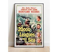 20,000 Leagues Under The Sea Kirk Douglas James Mason Movie Film Promo : Huge 36"x24" Poster Print Similar (Slightly Larger) to A1 Size : Retro Reproduction BRING YOUR WALLS TO LIFE !