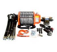 20,000lb Hydraulic Winch. 25m x 13mm Dyneema Rope. 12V System.