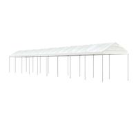 (20.07 x 2.28 x 2.69 m) vidaXL Gazebo Part Tent with Roof Pavilion Outdoor Marquee White Polyethylene