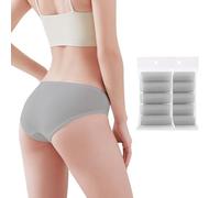 20/10/5 Pack Women's Disposable 100% Cotton Underwear Ladies Briefs Panties for Travel Hotel Spa Hospital Stays Emergencies, Grey-10pcs, L