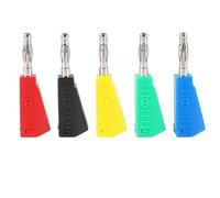 20/100/500Pcs 4mm Banana Pure Copper Nickel-Plated Gun Lantern Type Can Be Inserted High-Voltage Connector Test Welding Insulation(Green,100PCS)