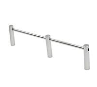 20-100 cm Shelf Guard Rail Decorative, Anti-Fall Fence Set Enclosure with Spindles to Prevent Tipping, Fit Bookcase/Wine Rack/Cabinets Barrier(Silver,60cm/23.6in)