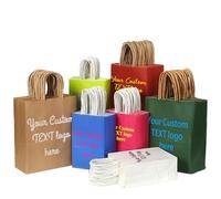 20-1000PCS Custom Printed Kraft Paper Bags,Personalised Retail Gift Bags with Logo,Party Favor Thank You Bag for Birthday,Small Business, Three size,7.87x4.33x10.63 Inch Medium Size, Custom Gift Bags