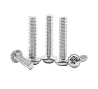20-100pcs Cross Recessed Pan Washer Head Machine Screws M1.4 M2 M2.5 M3 M3.5 M4 M5 Stainless Steel Phillips PWM Screws(12mm,M5 20pcs head 10mm)