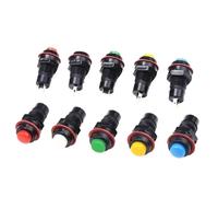20/100PCS DS-211 DS-213 10mm Round Push Button Switch Miniature Reset Momentary/Self Locking Round Button Switch Miniature(Green,100PCS_SELF-RESET)