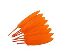 20/100pcs Duck Feathers DIY feathers for jewelry making Plumes Earring Home Wedding decoration plumas crafts accessories 10-15CM(Orange feathers,100pcs)