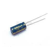 20-100PCS/Lot 10V 680μF Aluminum Electrolytic Capacitors - 6×12mm, 20% Tolerance, Low ESR/Impedance, High-Frequency(100Pcs)