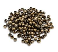 20-100Pcs/Lot 4/5/6/8/10/12/14.0mm Big Hole Beads CCB Beads Spacer Loose Beads for DIY Jewelry Making Accessories Charms -Antique Bronze-12mm x 50pcs
