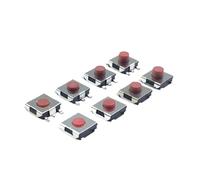 20/100PCS/LOT 6 * 6 * 2.5/3.1/3.7/4.3 mm SMD Switch 4/5 Pin feet Touch Switch Push Button Switches Red 6X6 Tact Switch(20PCS,6X6X5 MM_SMD - 5 PIN_DC12V 50MA)